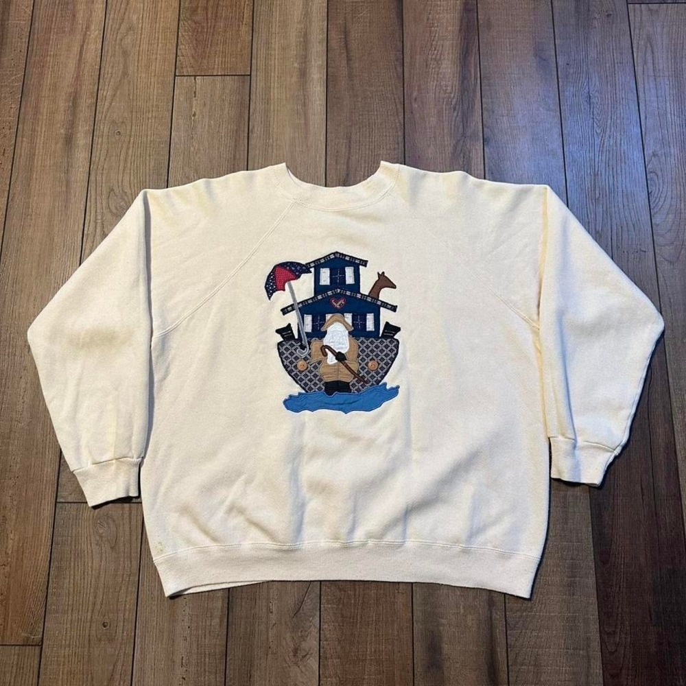 Vintage Noah's Ark Grandma Crewneck‎ Sweatshirt Women's XL